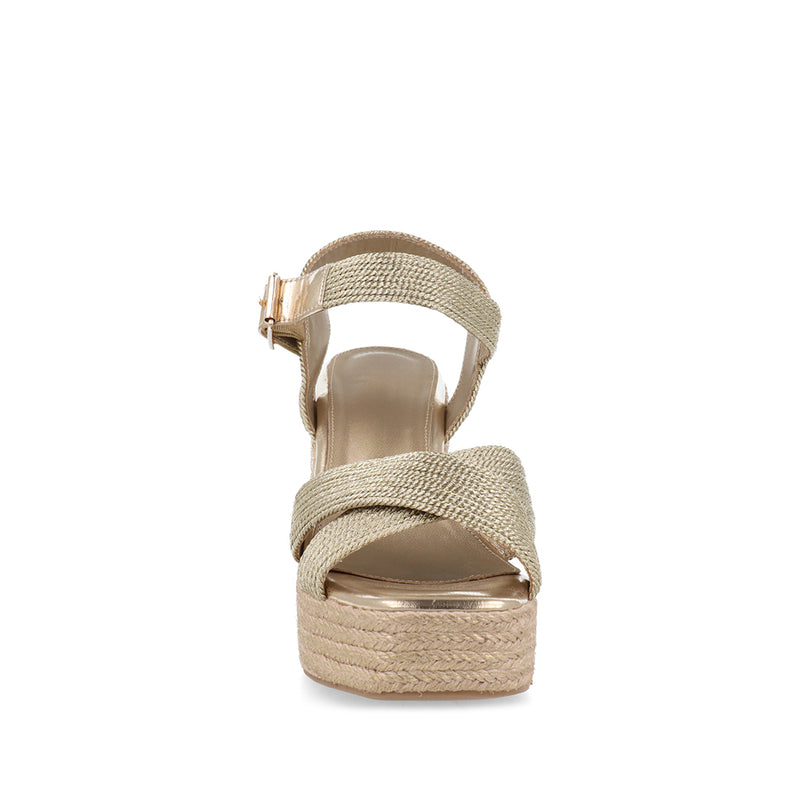 Sandalia Casual Trender color Oro para Mujer