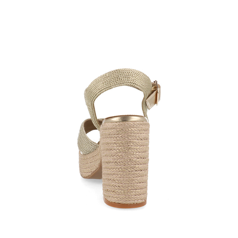 Sandalia Casual Trender color Oro para Mujer