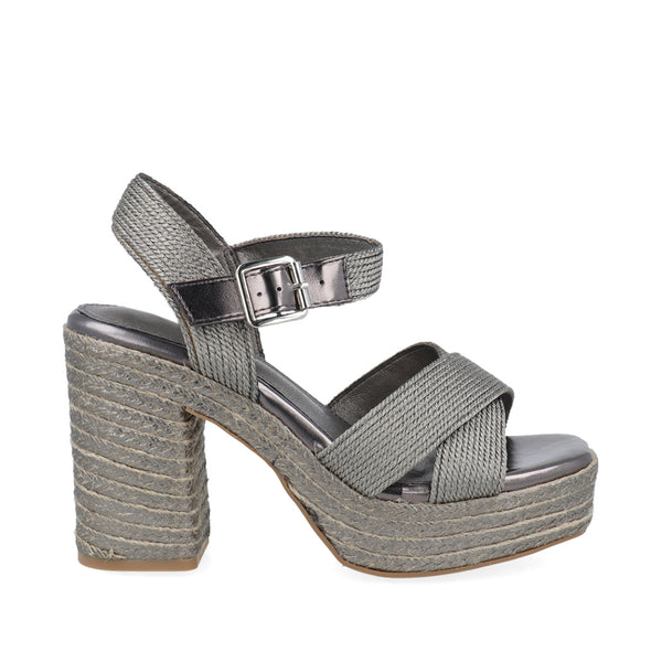 Sandalia Casual Trender color Plomo para Mujer