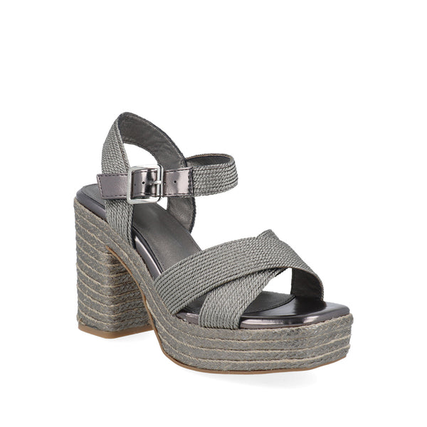 Sandalia Casual Trender color Plomo para Mujer