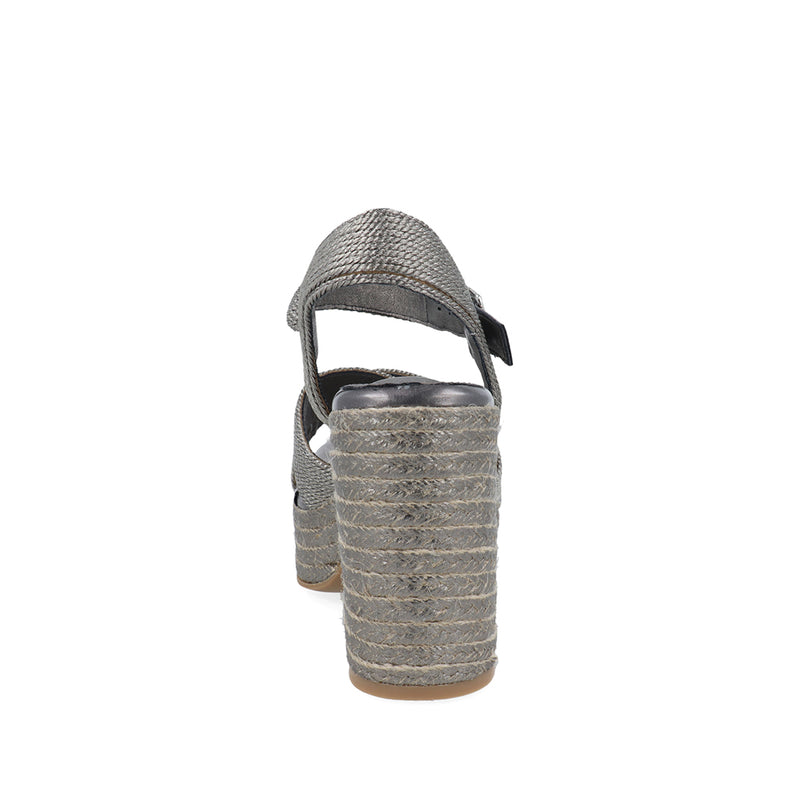 Sandalia Casual Trender color Plomo para Mujer