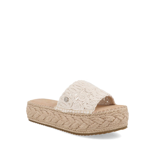 Sandalia Casual Trender color Beige con Yute para Mujer