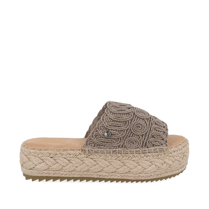 Sandalia Casual Trender color Taupe para Mujer