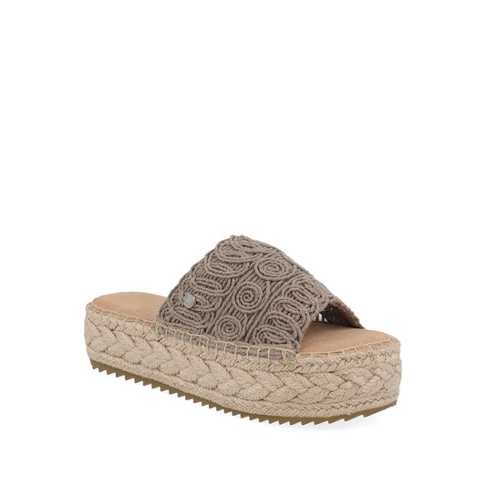 Sandalia Casual Trender color Taupe para Mujer