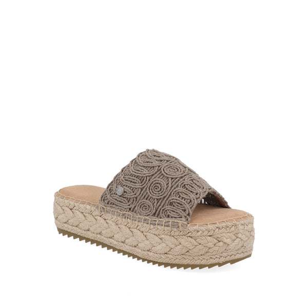 Sandalia Casual Trender color Taupe para Mujer