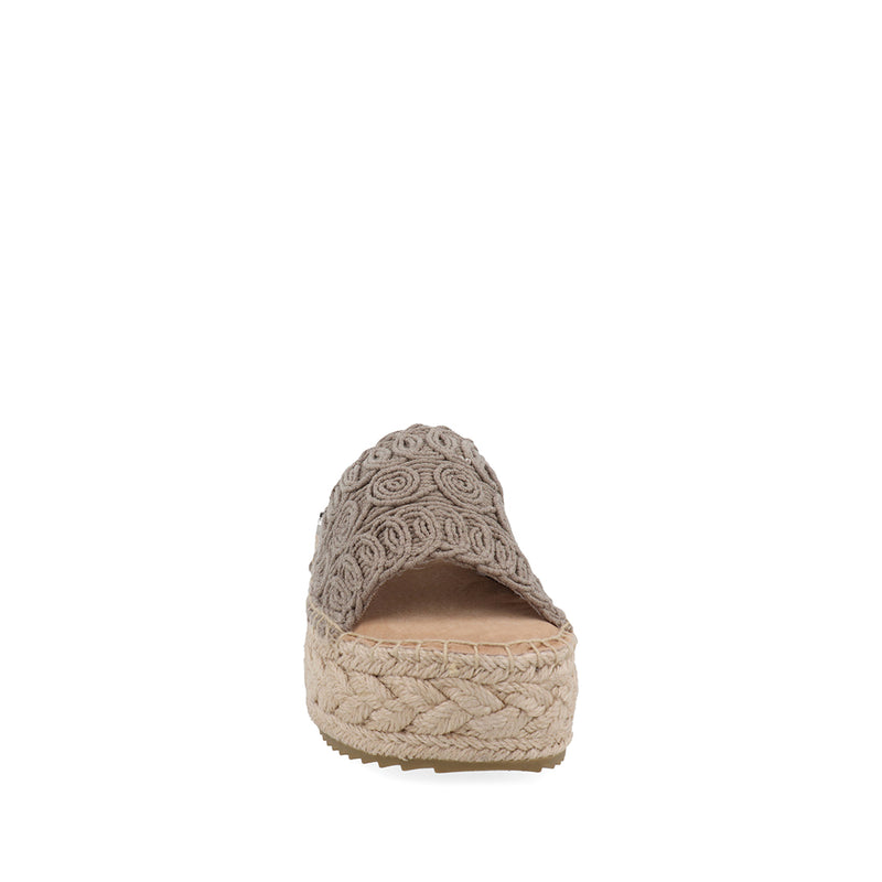 Sandalia Casual Trender color Taupe para Mujer
