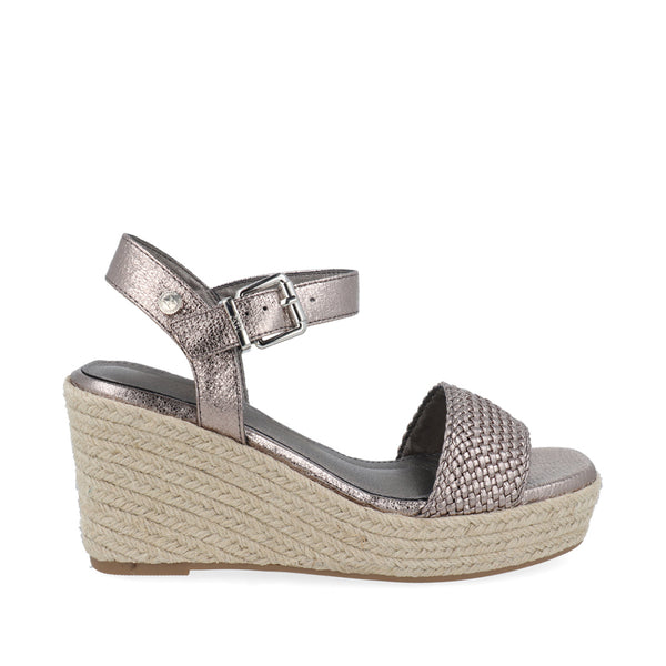 Sandalia Casual Trender color Plomo para Mujer