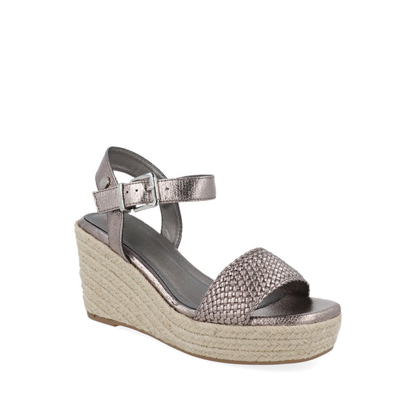 Sandalia Casual Trender color Plomo para Mujer