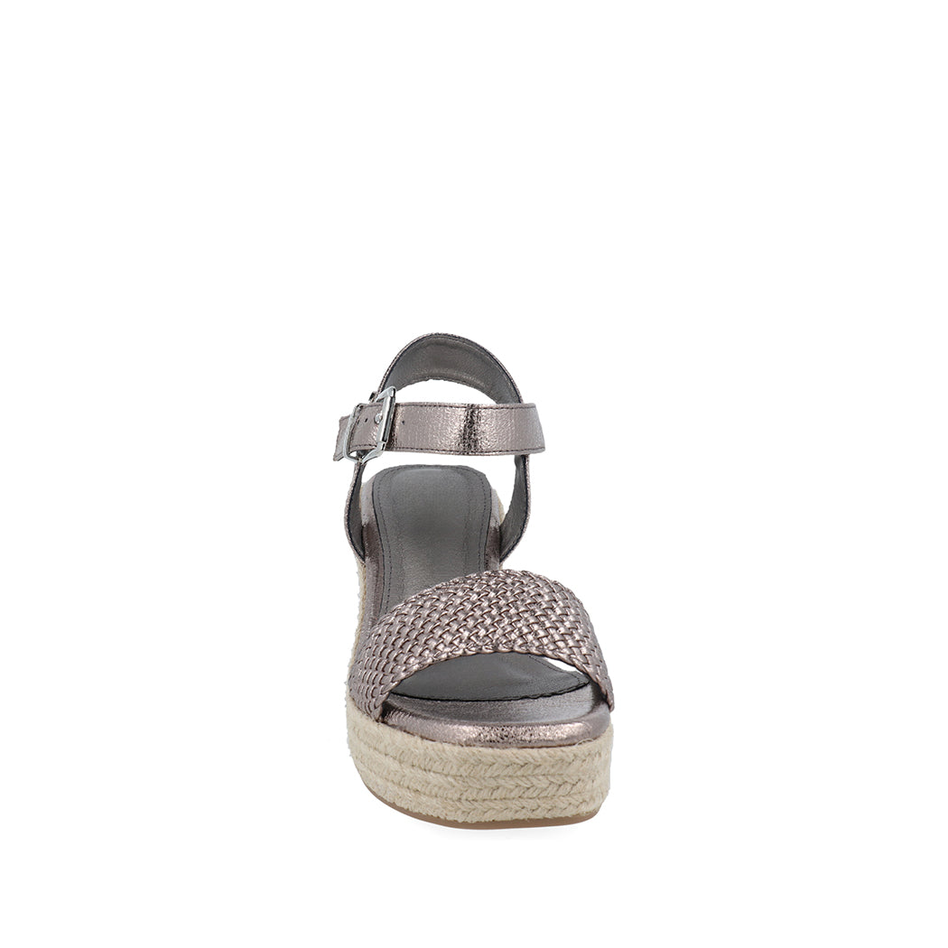 Sandalia Casual Trender color Plomo para Mujer