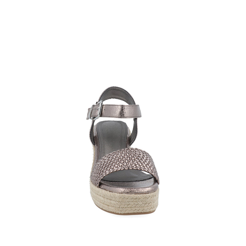 Sandalia Casual Trender color Plomo para Mujer