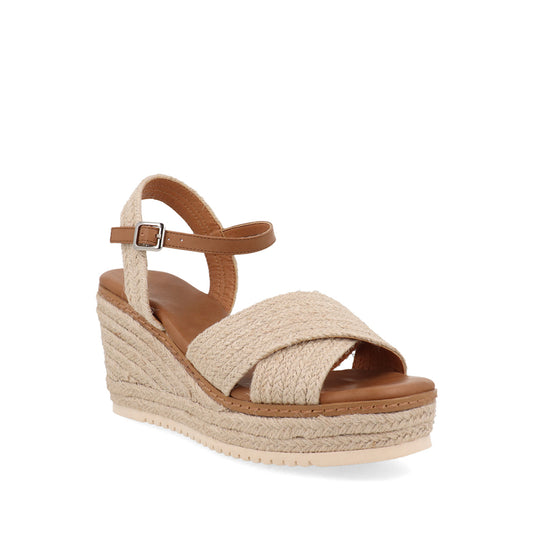 Sandalia Casual con plataforma  Trender color Beige para Mujer