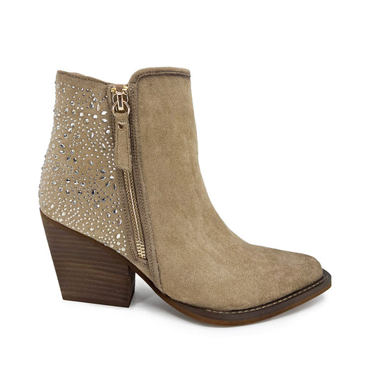 Botin Casual Trender color Beige para Mujer