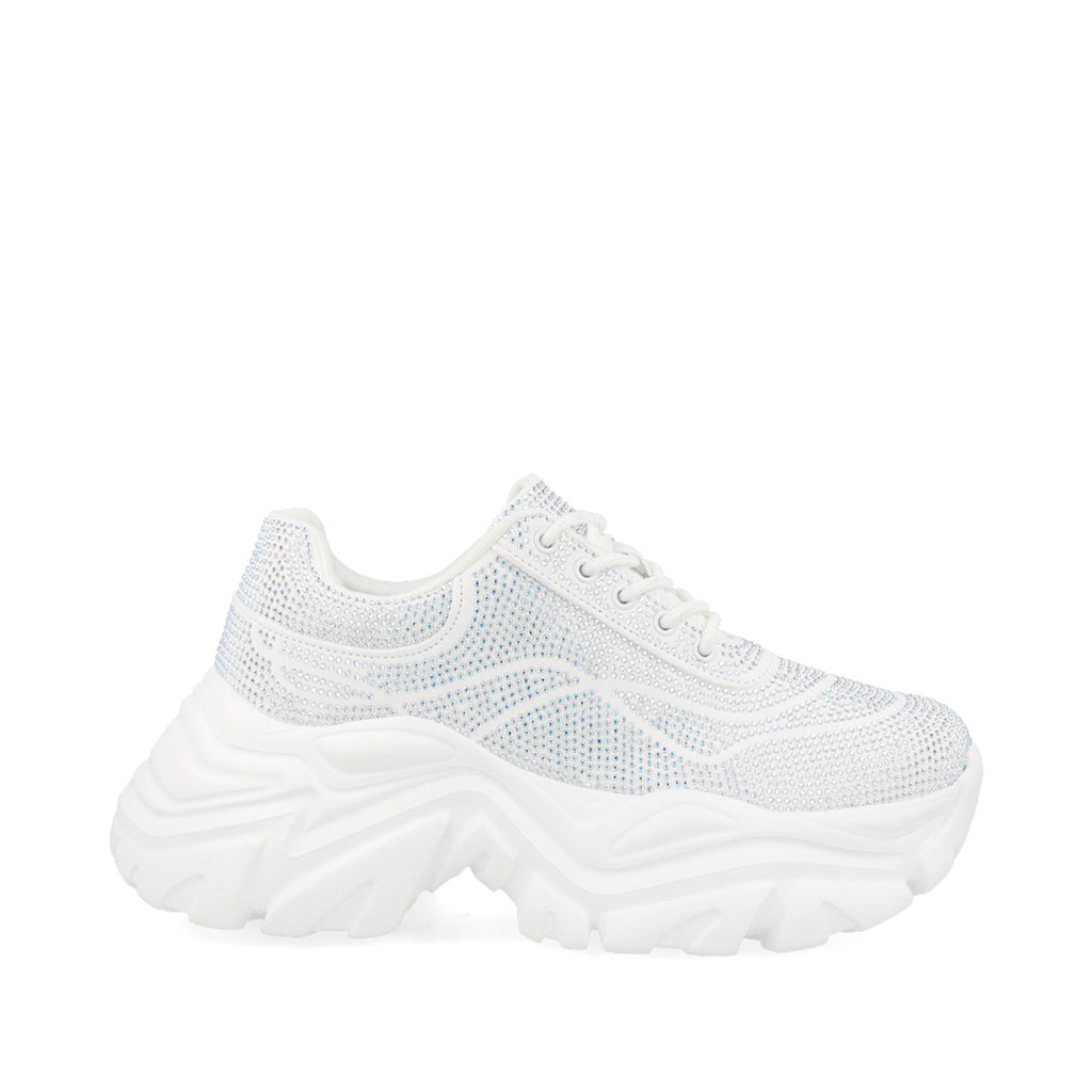 Tenis Urbano Trender color Blanco para Mujer con Brillos