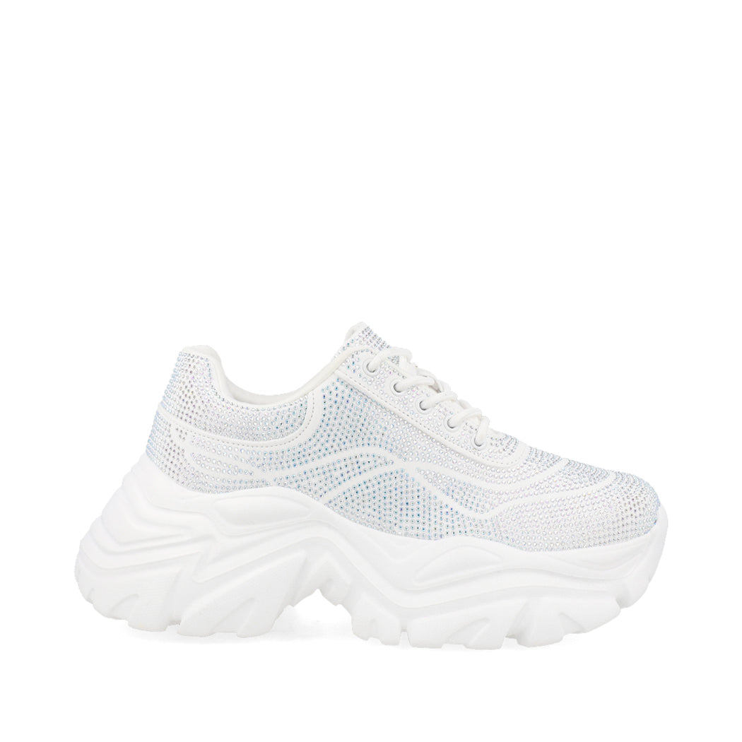 Tenis Urbano Trender color Blanco para Mujer con Brillos
