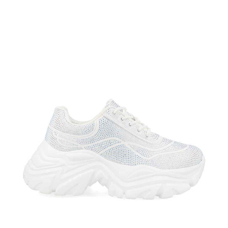 Tenis Urbano Trender color Blanco para Mujer con Brillos