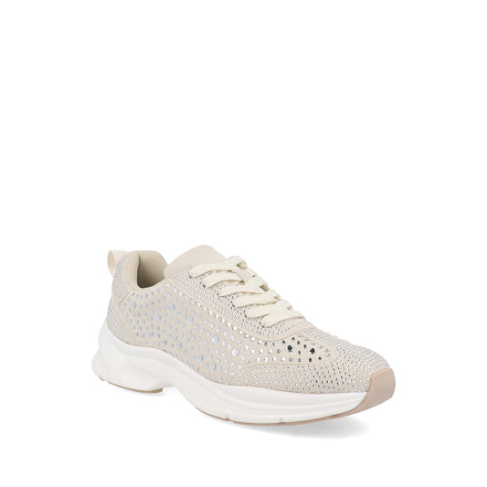 Tenis Urbano Trender color Beige para Mujer con Brillos