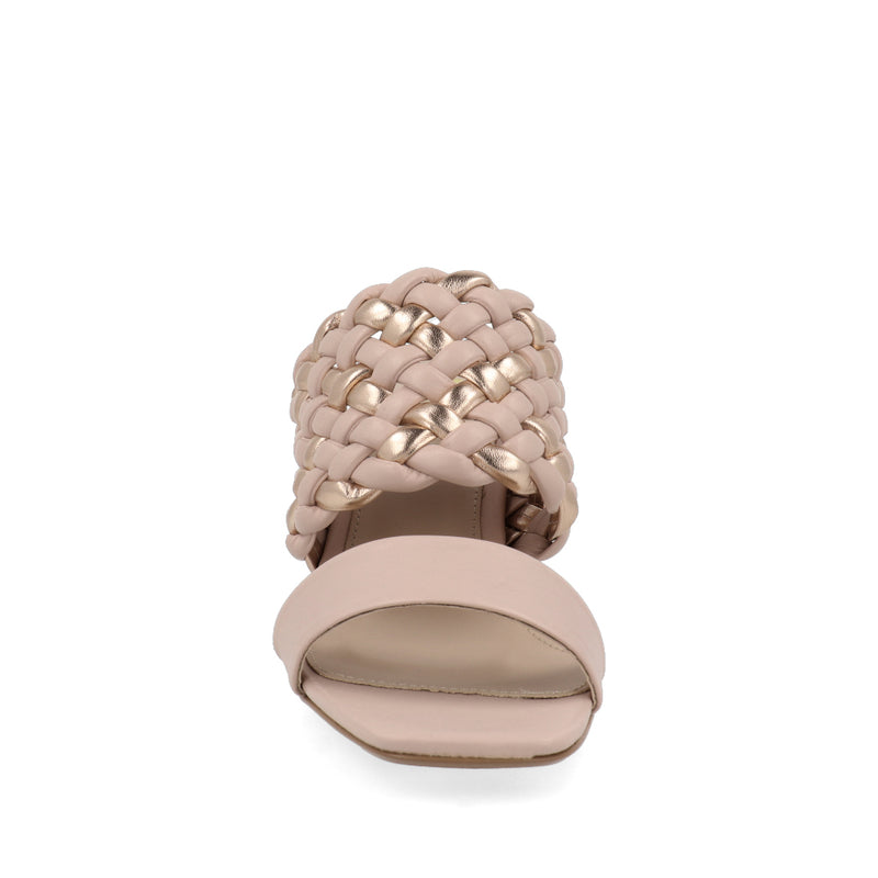 Sandalia de tacón estilo Casual Trender color Nutty para Mujer