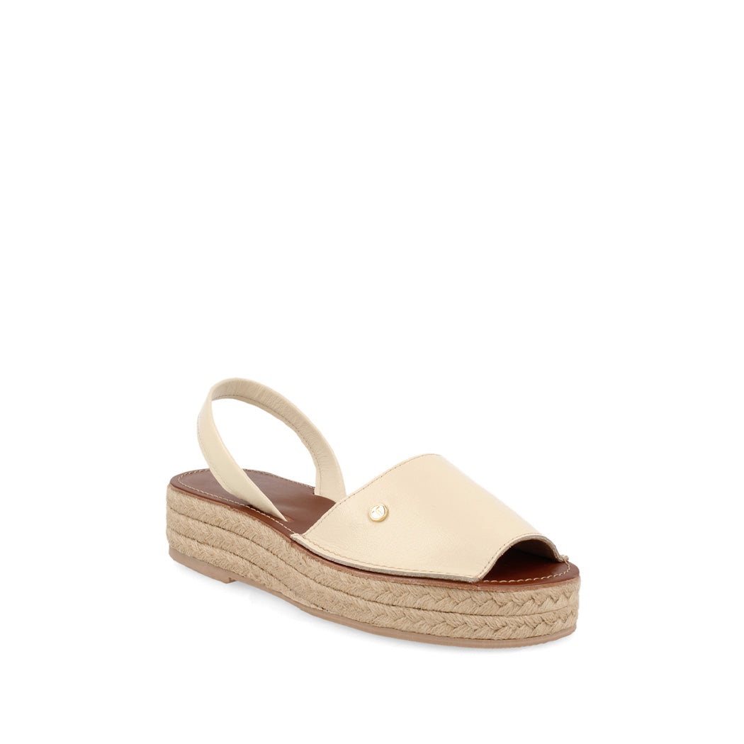 Sandalia Casual Trender color Hueso para Mujer