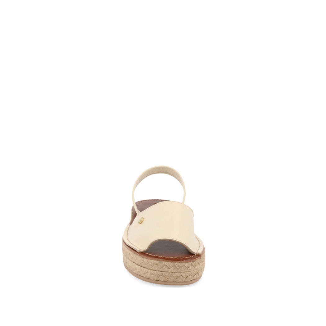 Sandalia Casual Trender color Hueso para Mujer