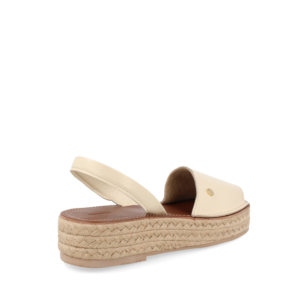 Sandalia Casual Trender color Hueso para Mujer