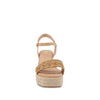Sandalia Casual Trender color Camel para Mujer con Brillos