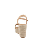 Sandalia Casual Trender color Camel para Mujer con Brillos