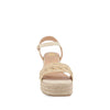 Sandalia Casual Trender color Beige para Mujer con Brillos