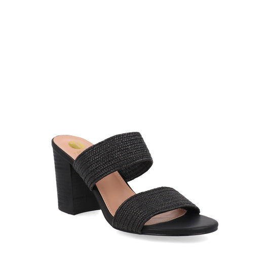 Sandalia Casual Trender color Negro para Mujer con tacón cuadrado