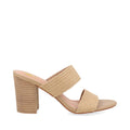 Sandalia Casual Trender color Beige para Mujer con tacon cuadrado