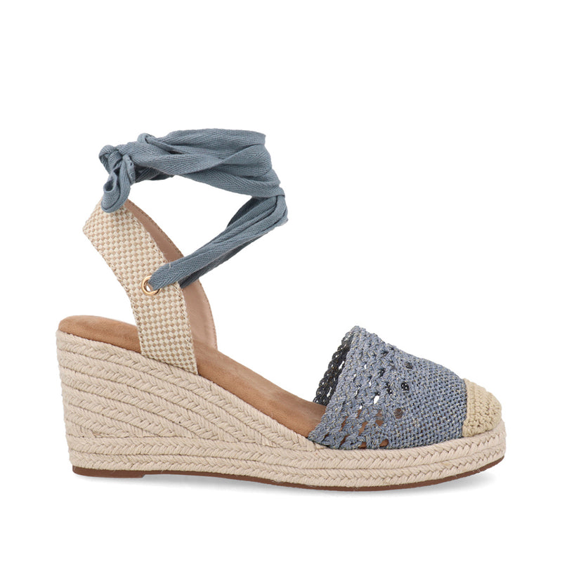 Alpargata Casual Trender color Azul para Mujer diseño tejido
