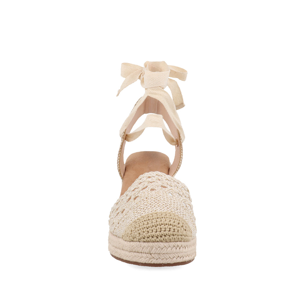Alpargata Casual Trender color Beige para Mujer diseño tejido