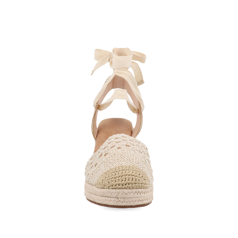 Alpargata Casual Trender color Beige para Mujer diseño tejido