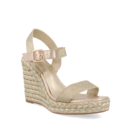 Sandalia Casual con plataforma  Trender color Oro para Mujer