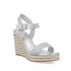 Sandalia Casual con Plataforma Trender color Plata para Mujer