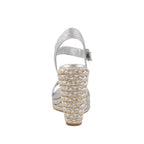 Sandalia Casual con Plataforma Trender color Plata para Mujer
