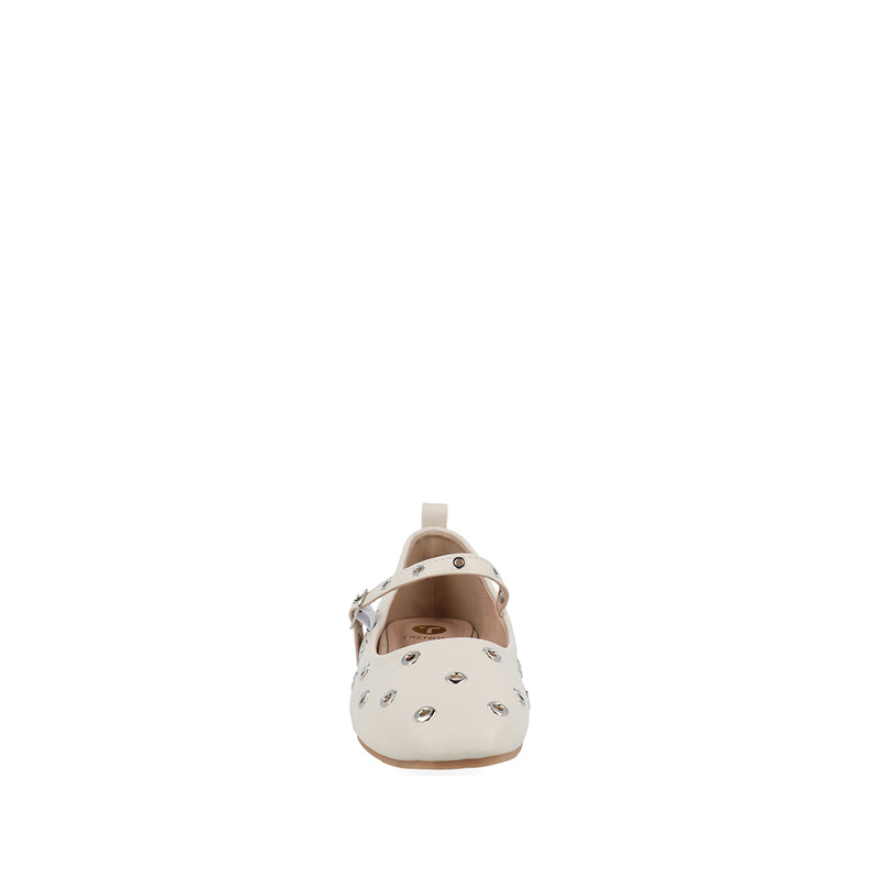 Balerina Casual Trender color Latte con Ojillo para Mujer