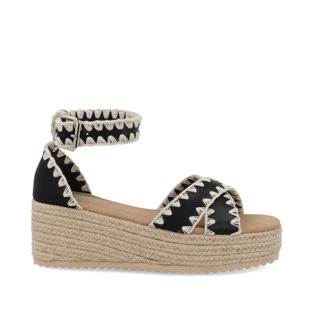 Sandalia Casual Trender color Negro con Beige para Mujer