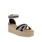 Sandalia Casual Trender color Negro con Beige para Mujer