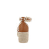 Sandalia Piso Trender color Camel con tejido Beige para Mujer