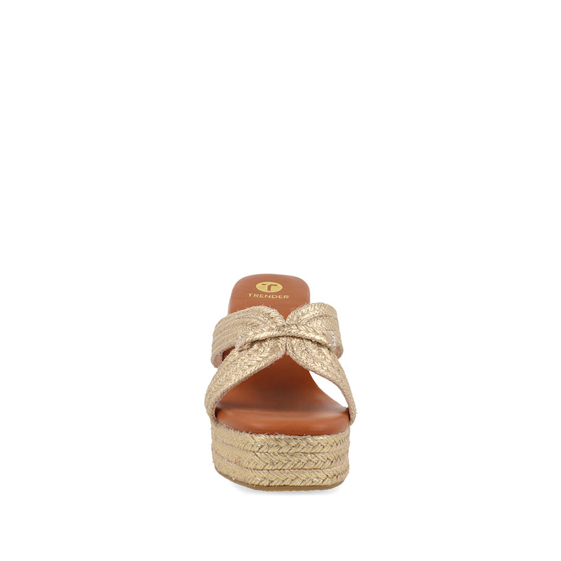Sandalia Casual Trender color Dorado para Mujer