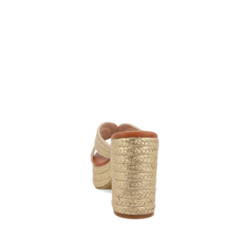 Sandalia Casual Trender color Dorado para Mujer