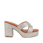 Sandalia Casual Trender color Plata para Mujer