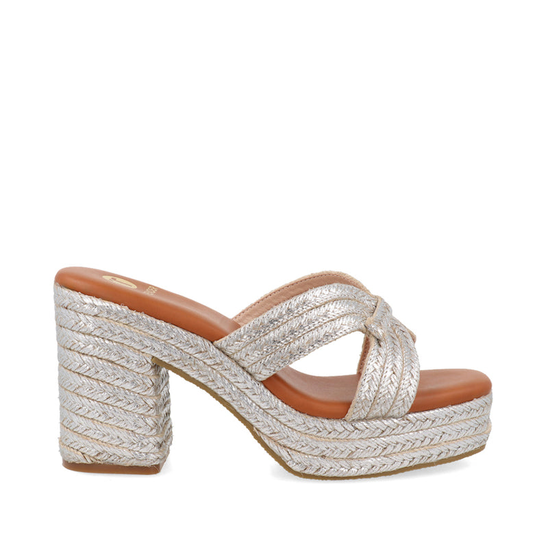 Sandalia Casual Trender color Plata para Mujer