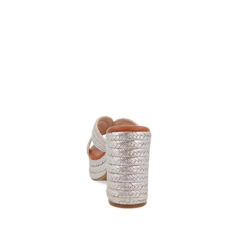 Sandalia Casual Trender color Plata para Mujer