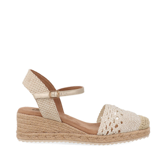 Sandalia Casual Trender color Latte para Mujer