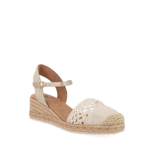 Sandalia Casual Trender color Latte para Mujer