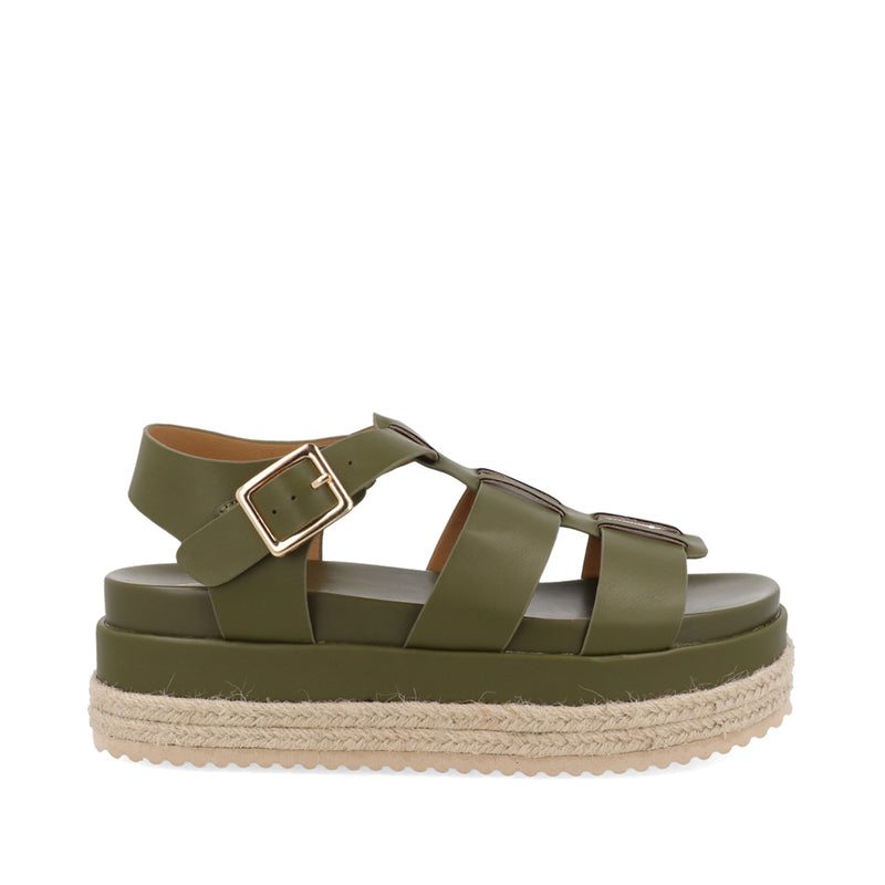 Sandalia Casual Trender color Verde para Mujer