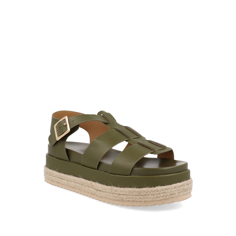 Sandalia Casual Trender color Verde para Mujer