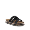 Sandalia Casual Trender color Negro para Mujer con Brillos