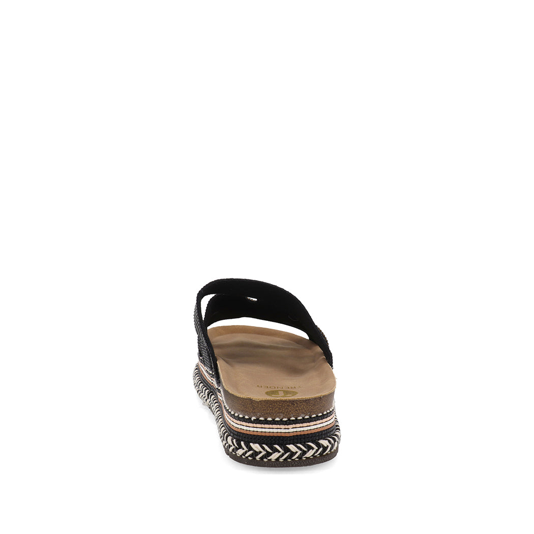 Sandalia Casual Trender color Negro para Mujer con Brillos